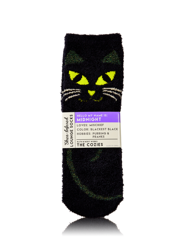 Bath & Body Works Midnight the Cat Shea-Infused Lounge Socks