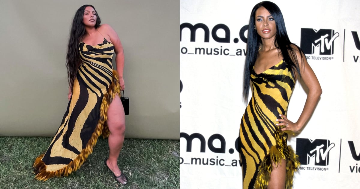 Paloma Elsesser Wore Aaliyah’s Famous Roberto Cavalli Gown From the 2000 MTV VMAs