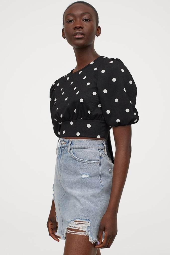 H&M Balloon-sleeved Top