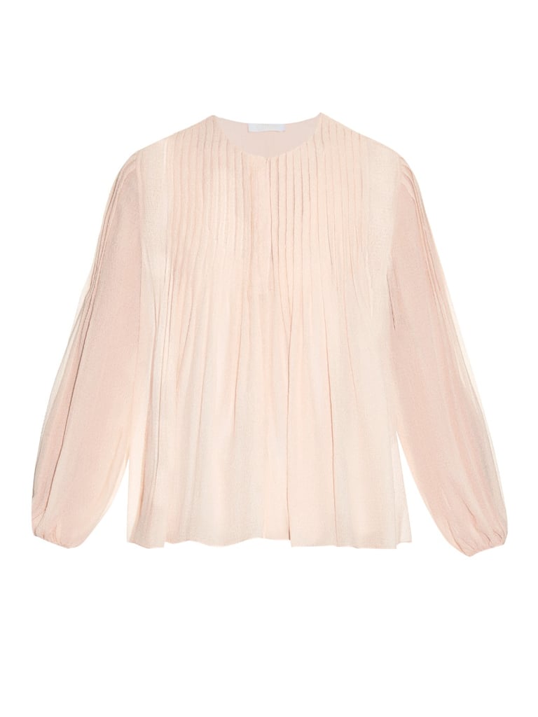 Chloé Pleated Silk-Cloqué Blouse ($1,659)