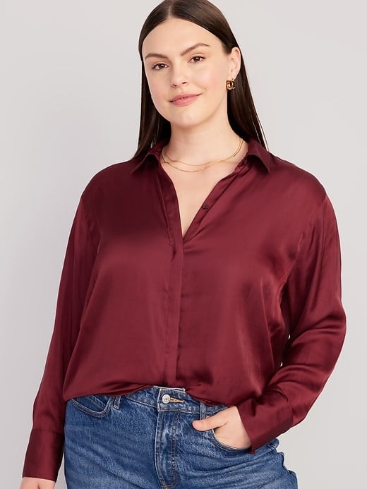 Best Satin Boyfriend Shirt