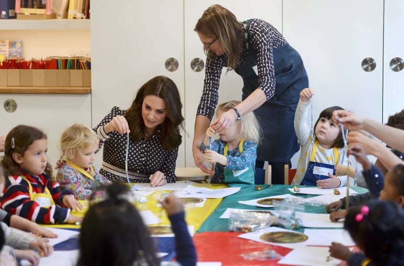 And Some More Arts and Crafts During Her Charity Visit to The Foundling Museum