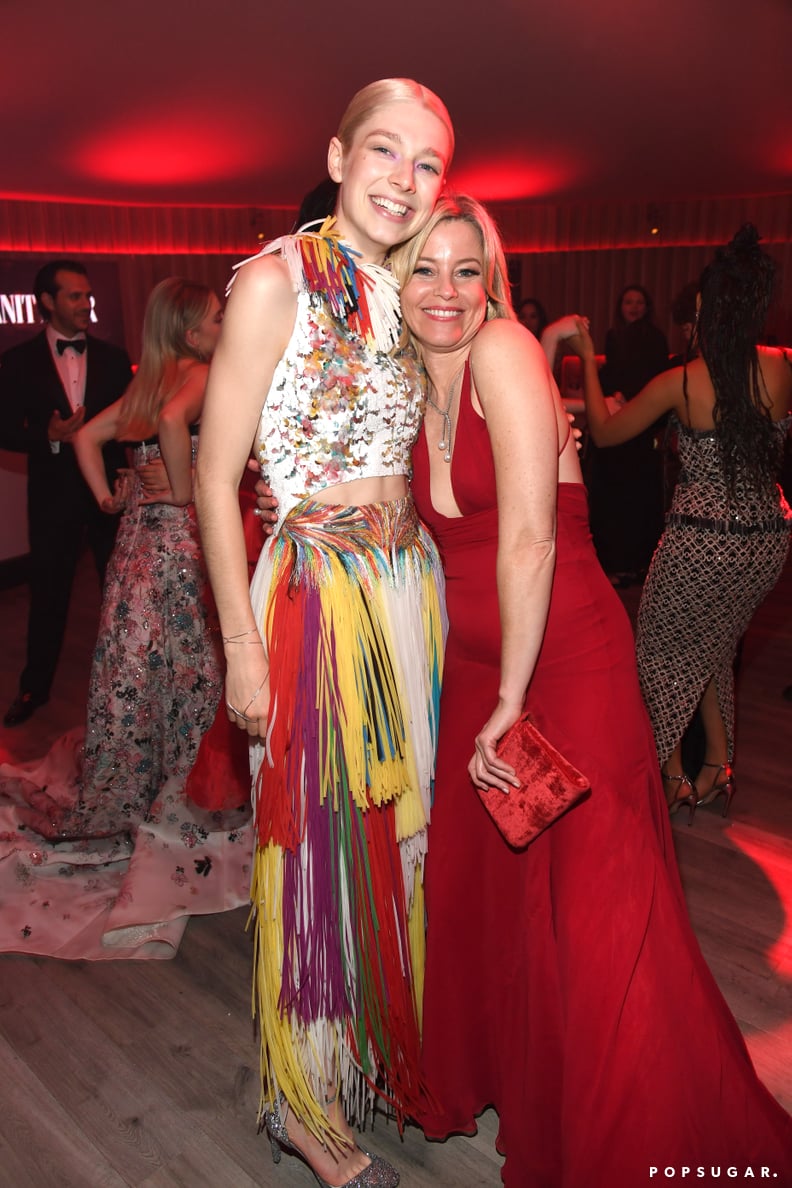 Hunter Schafer and Elizabeth Banks at the Vanity Fair Oscars Party