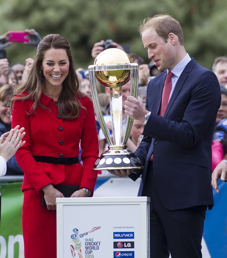 Will and Kate were all smiles when they checked out the Cricket World Cup in Christchurch, New Zealand, during the royal tour.