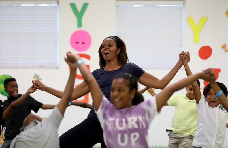 She gets the kids moving.