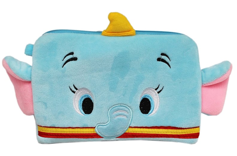 Disney's Dumbo Light Blue Colored Zipper Top Cosmetic Bag