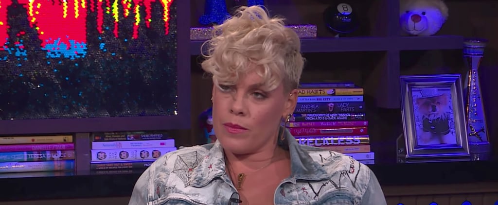Pink Talks About Christina Aguilera Feud on WWHL 2017