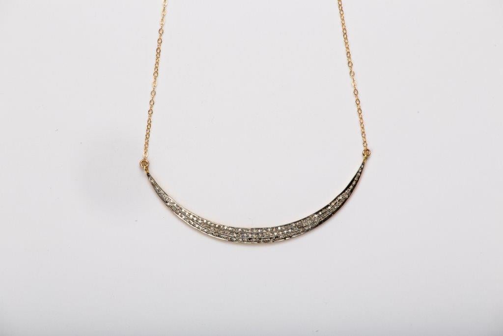 Siena Jewelry Diamond Crescent Necklace ($650)