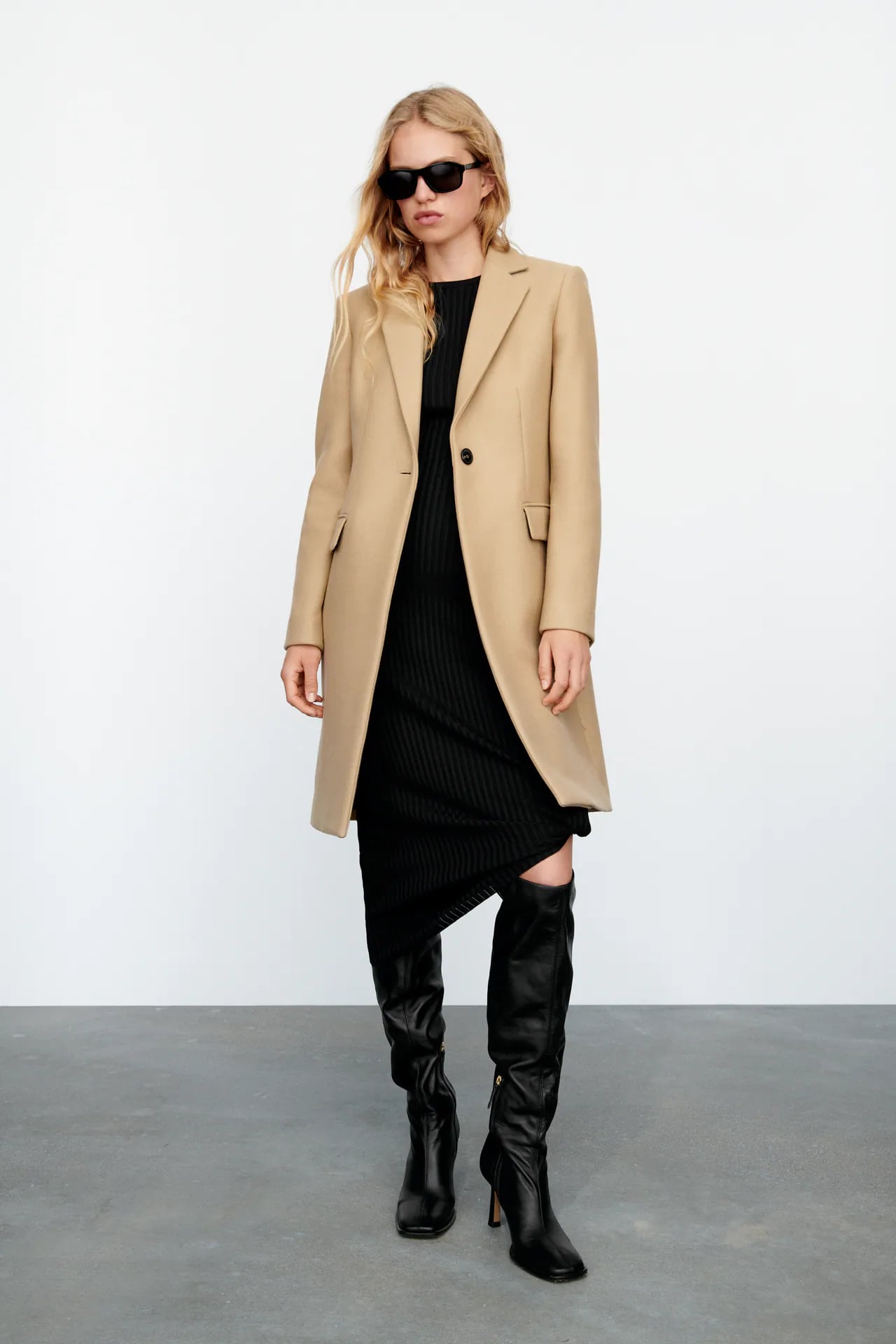 An Elegant, Simple Coat: Zara Menswear Style Wool Coat | 12 Zara Coats  Worth Wrapping Yourself in Throughout the Chilly Winter Months | POPSUGAR  Fashion Photo 13