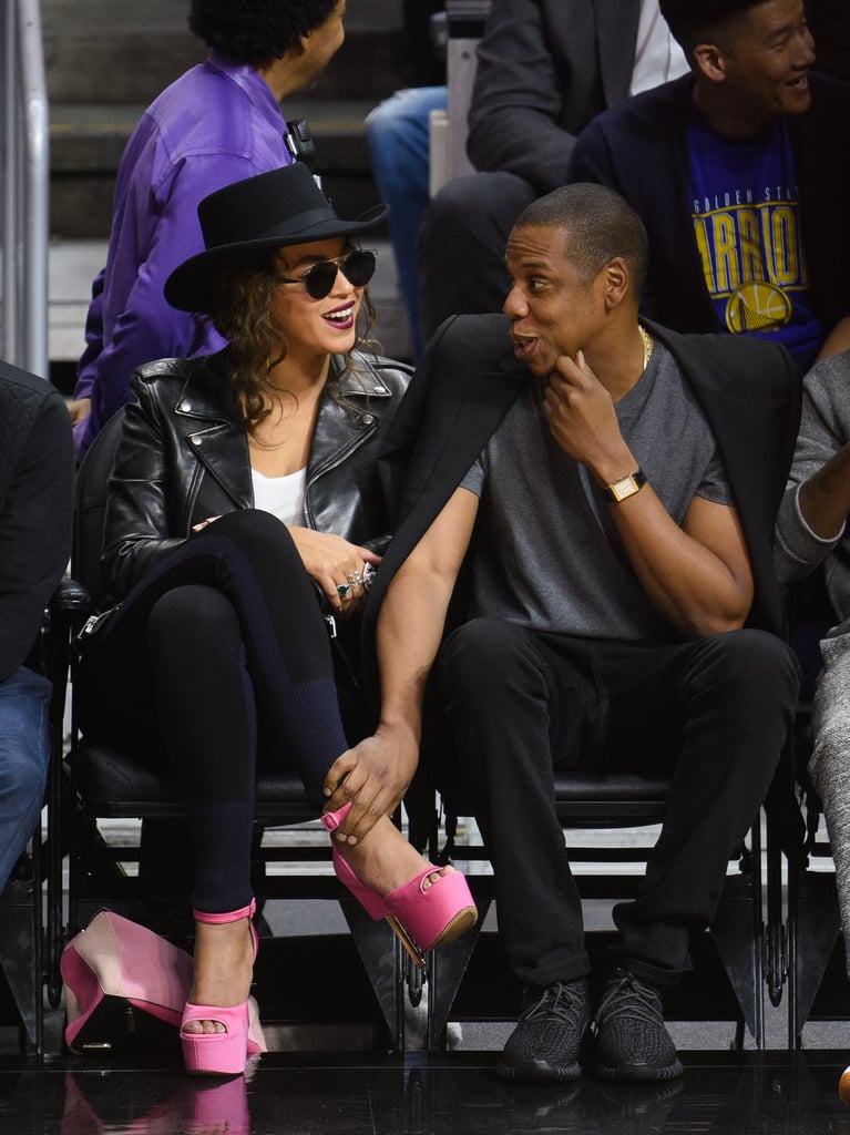 Jay Z and Beyonce at LA Clippers Game February 2016