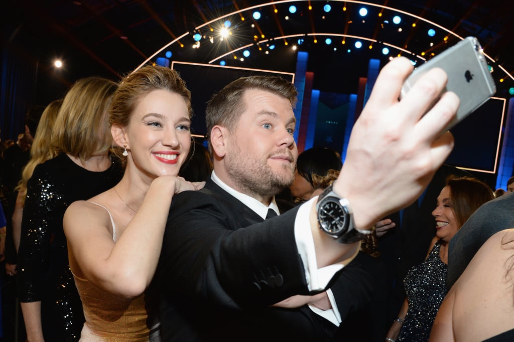 Pictured: James Corden and Yael Grobglas