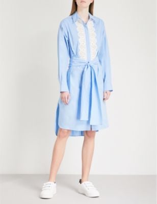 Sandro Embroidered Cotton Dress