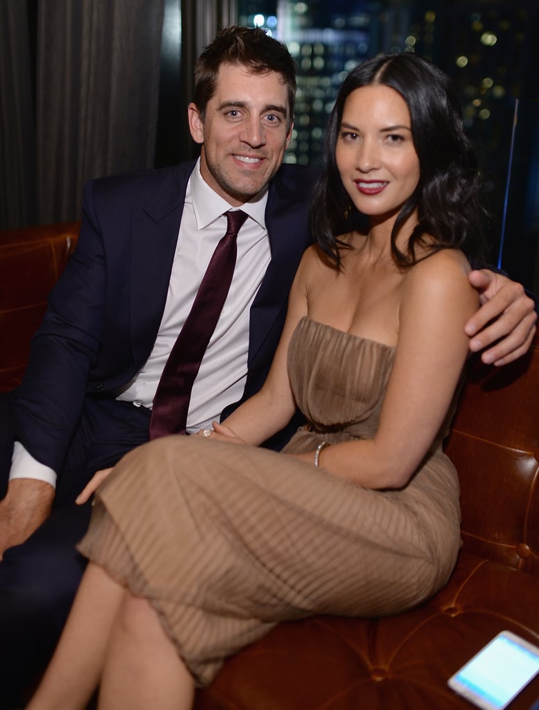 Olivia Munn and her boyfriend, Aaron Rodgers, made their first official appearance as a couple at the Deliver Us From Evil premiere afterparty in NYC on Tuesday.