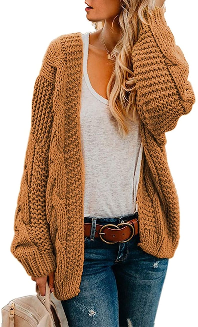 Astylish Open Front Long Sleeve Chunky Knit Cardigan