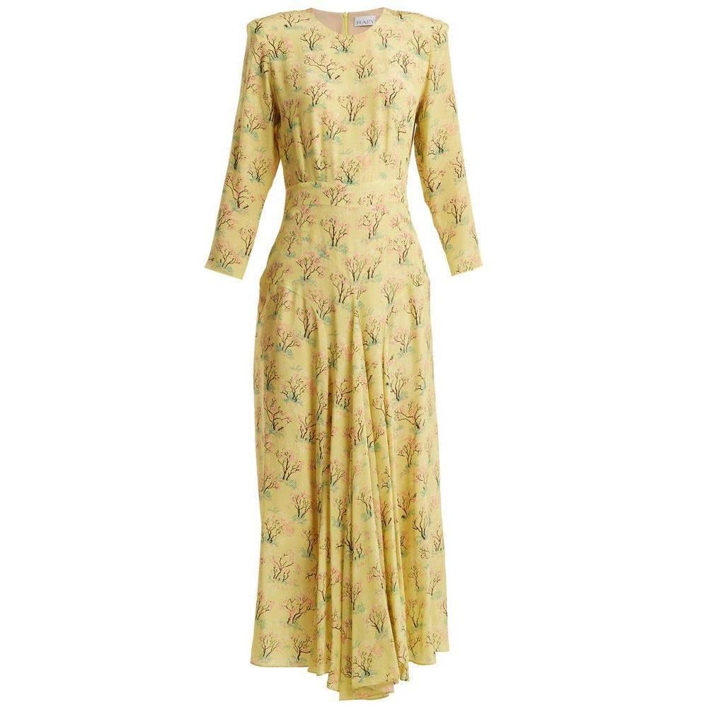 Raey Acid Tree-Print Silk Dress