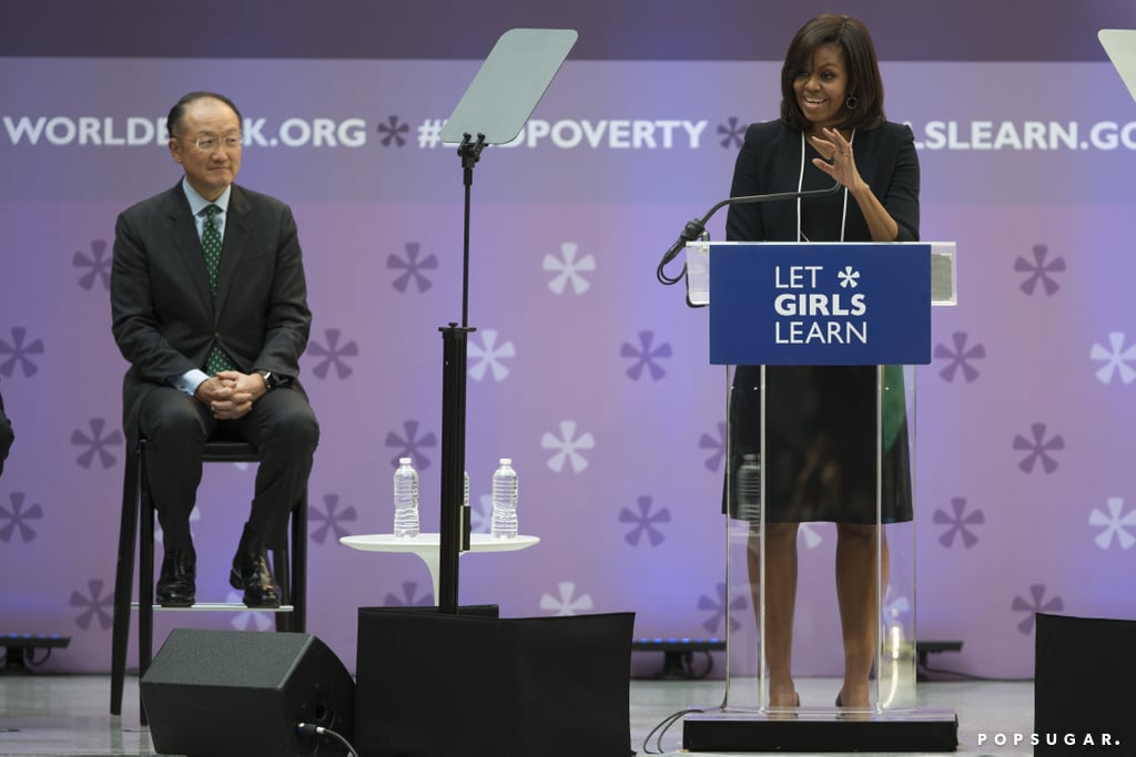 Michelle Obama's Black Suit at Let Girls Learn Event 2016
