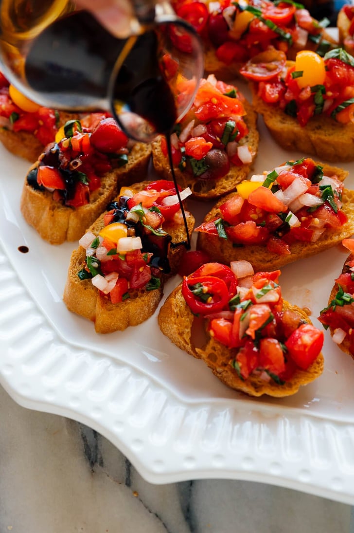 Tomato Basil Bruschetta With Balsamic Drizzle | Hot and Cold Appetizer ...