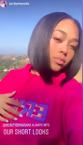 Jordyn Woods's Inverted Bob Haircut