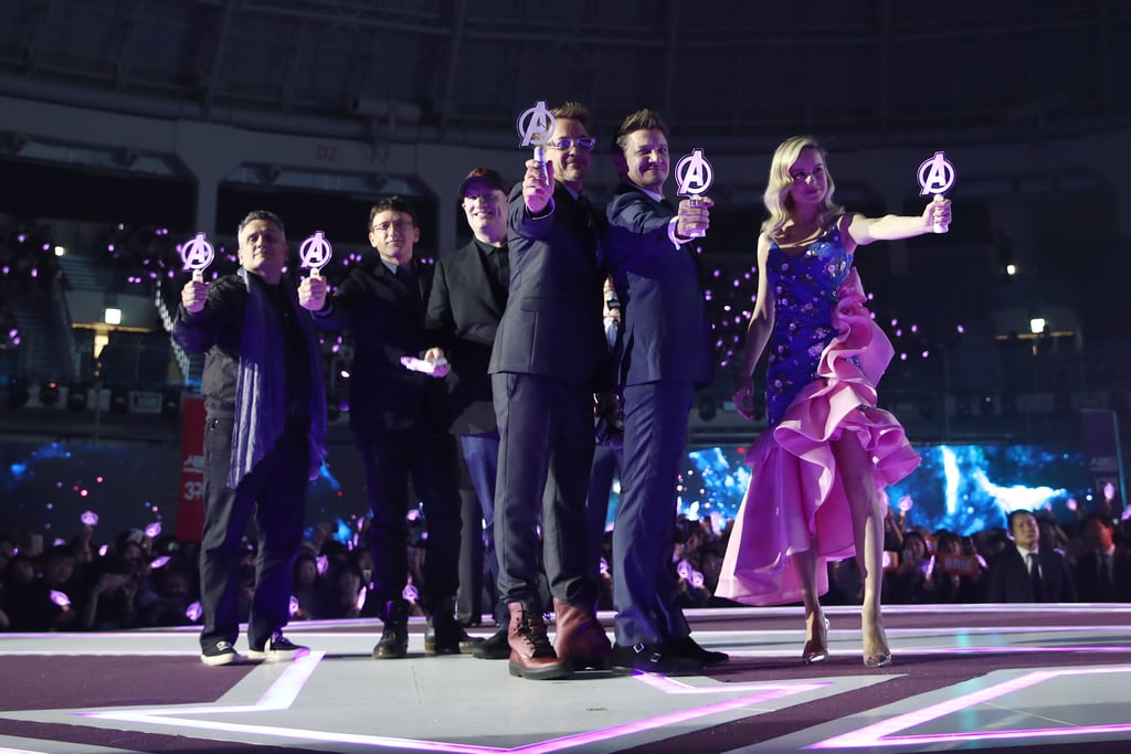 Brie Larson's Blue and Pink Dress Avengers Endgame Premiere