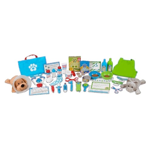 Melissa & Doug Deluxe Pet Vet Care & Grooming Play Set