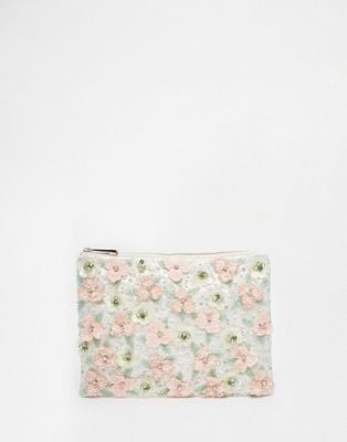 Asos Bridal Floral Embellished Meadow Clutch Bag
