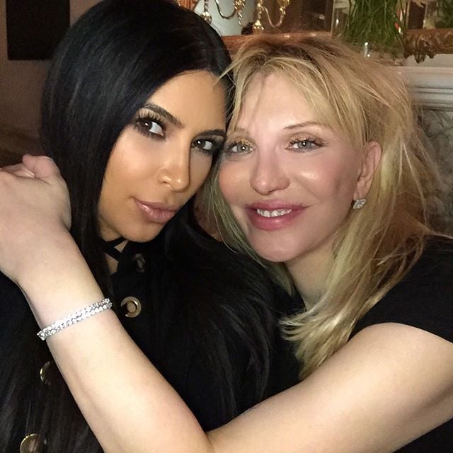 Who knew Kim Kardashian and Courtney Love were so close? The pair posed together for this 2015 selfie.