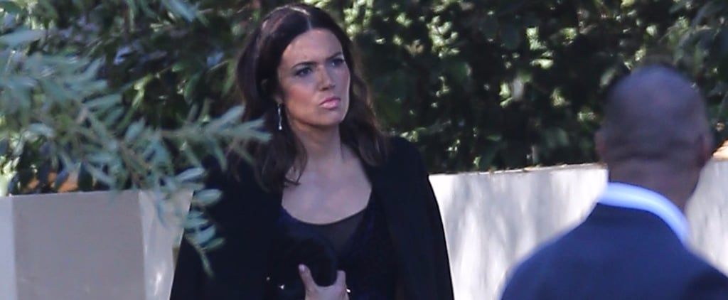 Mandy Moore Black Dress at Justin Hartley's Wedding