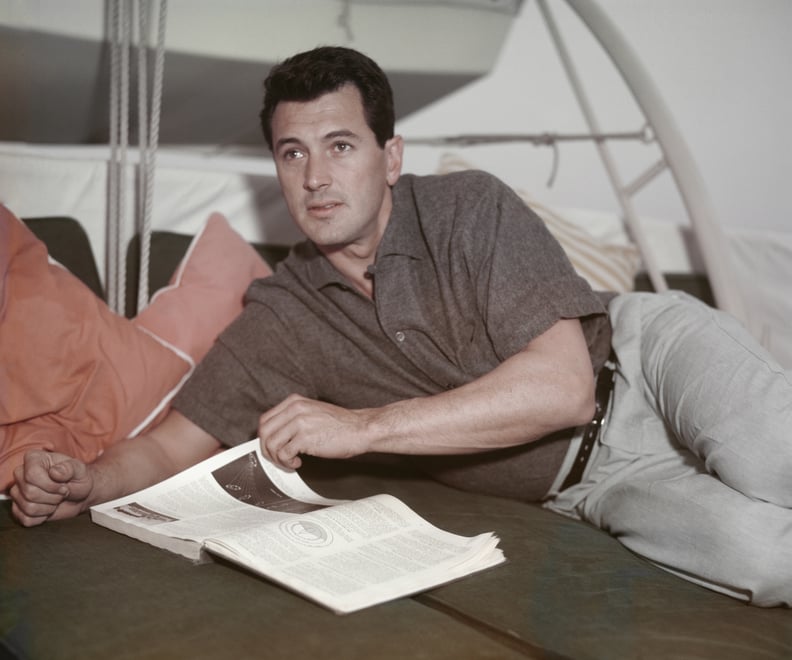American actor Rock Hudson (1925 - 1985) reading a book, circa 1955.  (Photo by Archive Photos/Getty Images)