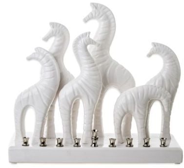 Family of Zebras Menorah