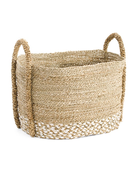 Large Oval Seagrass Storage Basket