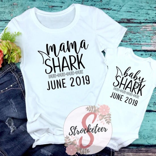 Baby Shark Pregnancy Announcement Onesies and Shirts