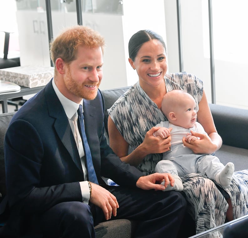 CAPE TOWN, SOUTH AFRICA - SEPTEMBER 25: Prince Harry, Duke of Sussex, Meghan, Duchess of Sussex and their baby son Archie Mountbatten-Windsor meet Archbishop Desmond Tutu and his daughter Thandeka Tutu-Gxashe at the Desmond & Leah Tutu Legacy Foundation d