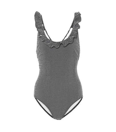 Miu Miu Gingham Swimsuit | Best One-Piece Swimsuits by Body Type ...