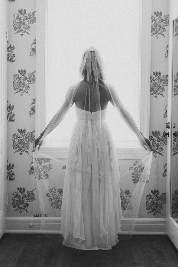 A Classic Veil Shot From Behind