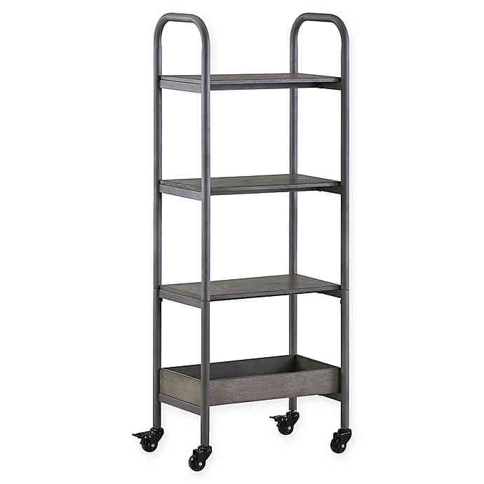 Modern Farmhouse Four Tier Utility Cart With Locking Casters Best Bed