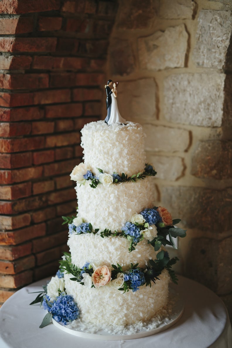 Blue and White Flower Cake