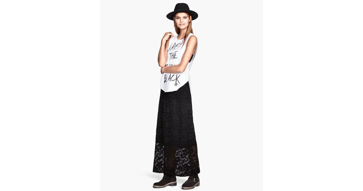 h&m long maxi skirts