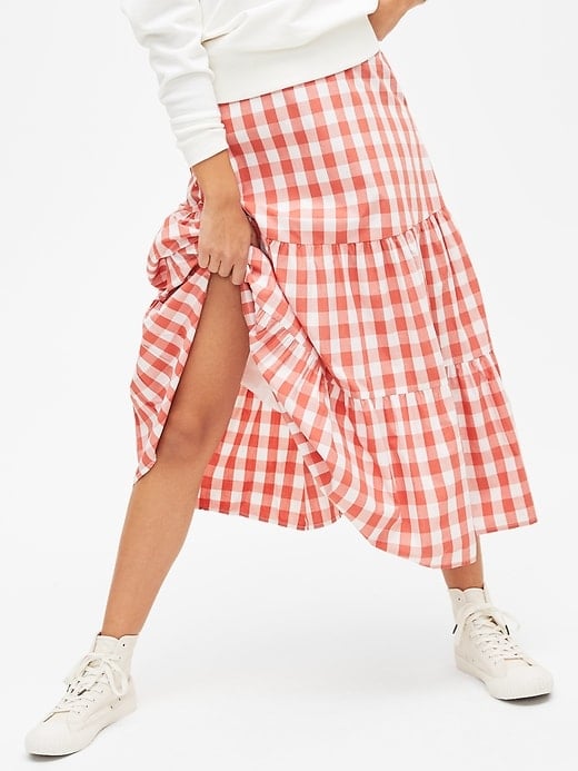 Gap Gingham Midi Skirt