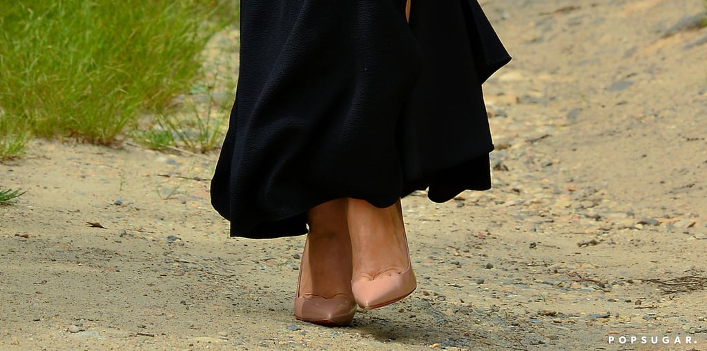 Lady Gaga Wearing Heels on a Hike
