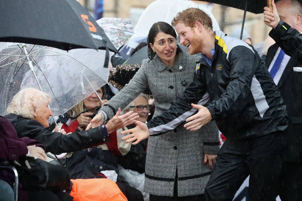 Prince Harry Hugging Elderly Lady in Sydney June 2017