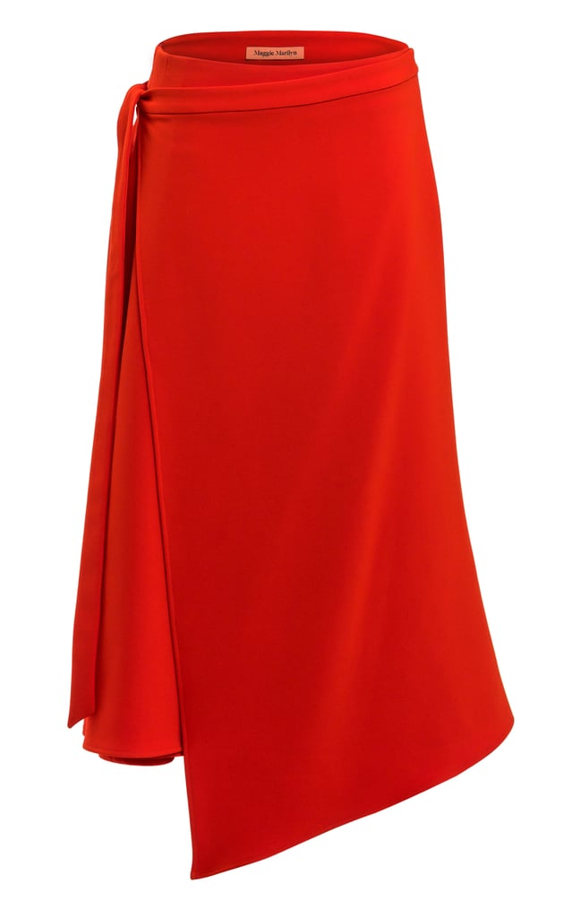Lady Danger Asymmetric Crepe Wrap Skirt  by Maggie Marilyn