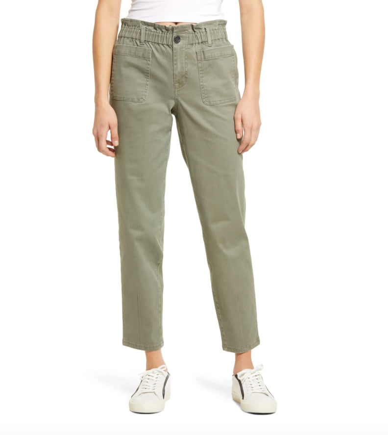 Try Twill: 1822 Denim Paperbag Waist Twill Ankle Pants