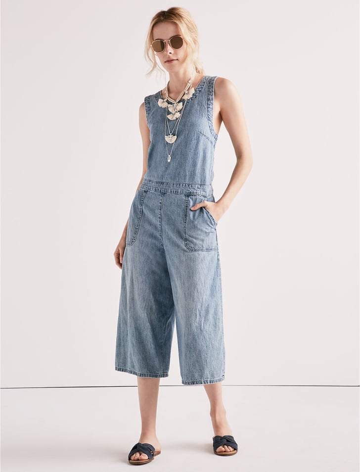 Lucky Brand Chambray Crossback Culotte Jumpsuit | How to Wear Overalls ...