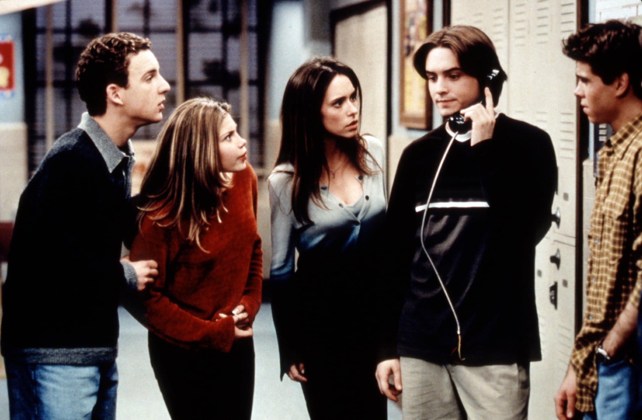 BOY MEETS WORLD, Ben Savage, Danielle Fishel, Jennifer Love Hewitt, Will Friedle, Matthew Lawrence, Season 5, Ep. 'And Then There Was Shawn, 1998. 1993-2000. (c) Buena Vista Television/ Courtesy: Everett Collection.