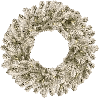 National Tree Company Snowy Sheffield Spruce Wreath