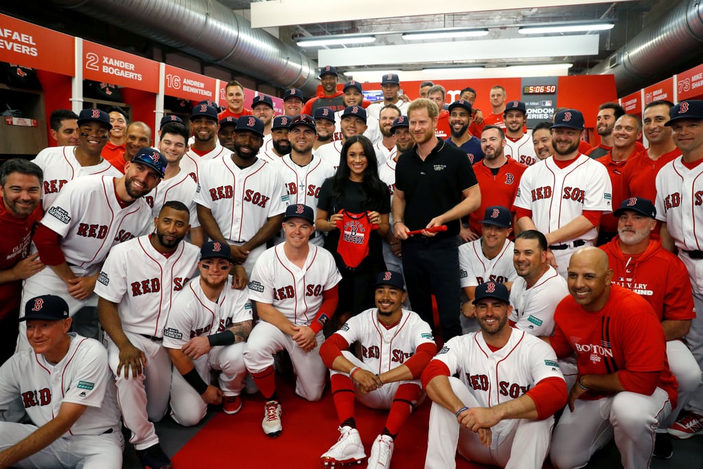 Meghan Markle Meets Red Sox Mookie Betts Pictures June 2019