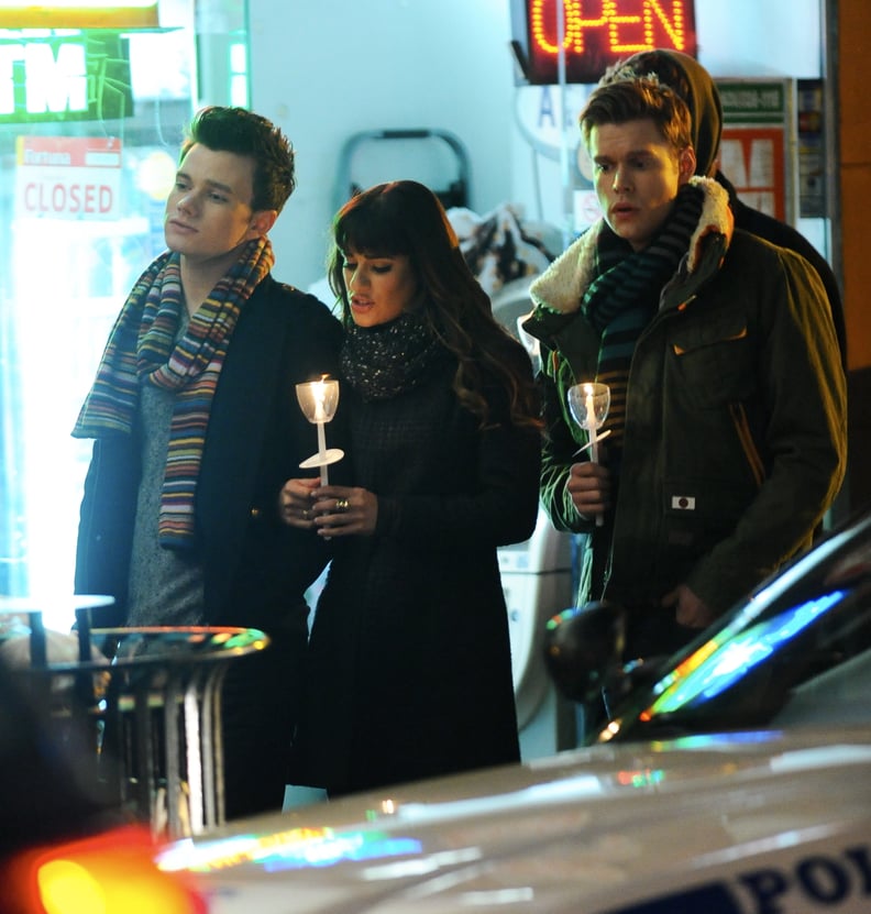 Glee Filming Candelight Vigil POPSUGAR Celebrity