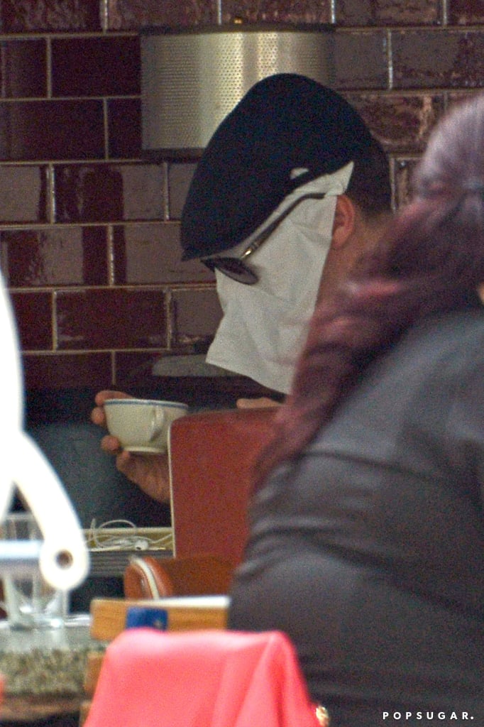 He acted like it was no big deal, holding his tea.