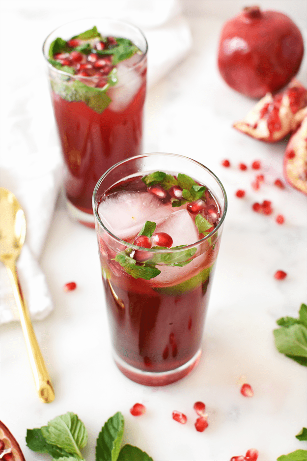 Pomegranate Mojito Mocktail