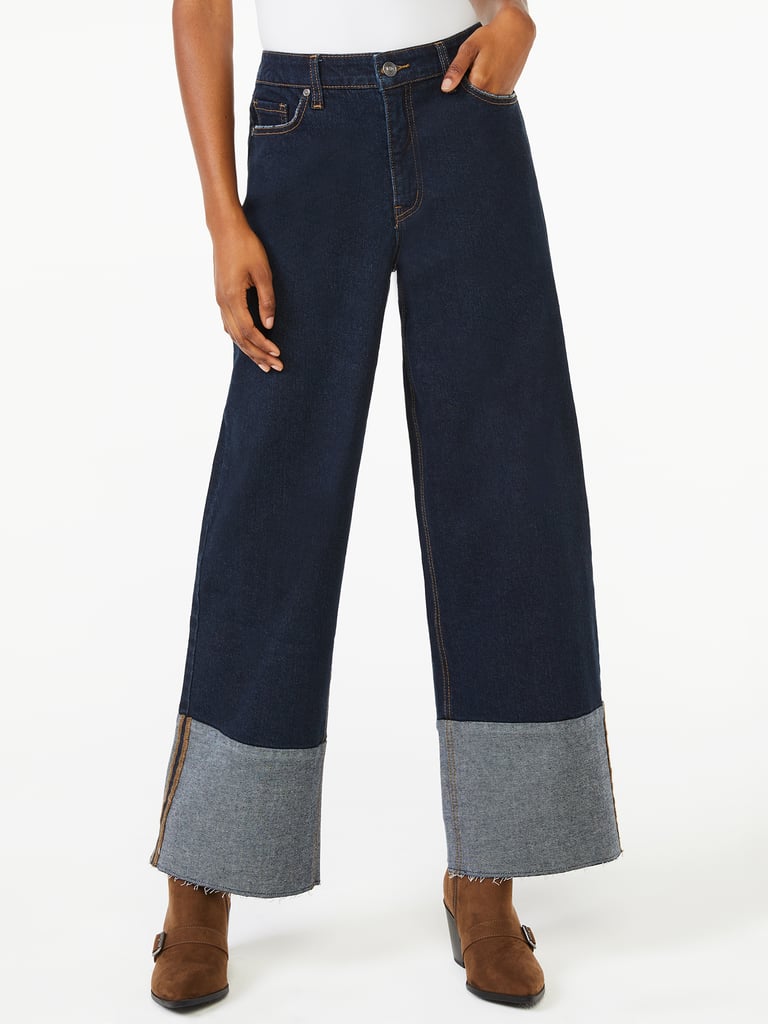 Scoop Women's High-Rise Wide Leg Crop Jeans